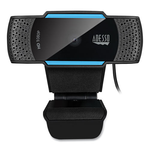 Image of Adesso CyberTrack H5 1080P HD USB AutoFocus Webcam with Microphone, 1920 pixels x 1080 pixels, 2 Mpixels, Black