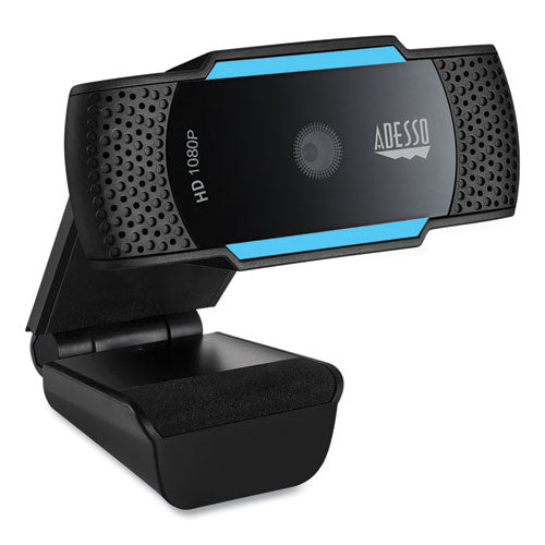 Image of Adesso CyberTrack H5 1080P HD USB AutoFocus Webcam with Microphone, 1920 pixels x 1080 pixels, 2 Mpixels, Black