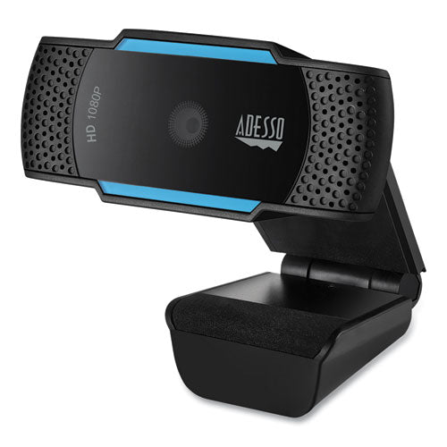 Image of Adesso CyberTrack H5 1080P HD USB AutoFocus Webcam with Microphone, 1920 pixels x 1080 pixels, 2 Mpixels, Black