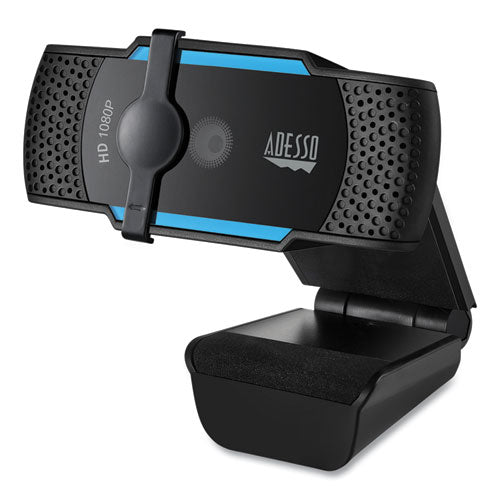 Image of Adesso CyberTrack H5 1080P HD USB AutoFocus Webcam with Microphone, 1920 pixels x 1080 pixels, 2 Mpixels, Black