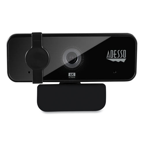 Image of Adesso Cybertrack H6 4k Usb Fixed Focus Webcam With Microphone, 3840 Pixels X 2160 Pixels, 8 Mpixels, Black