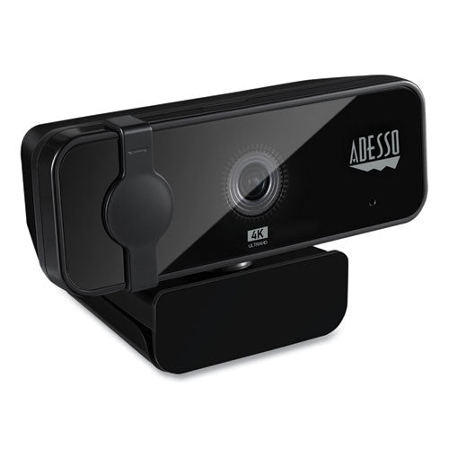 Image of Adesso Cybertrack H6 4k Usb Fixed Focus Webcam With Microphone, 3840 Pixels X 2160 Pixels, 8 Mpixels, Black