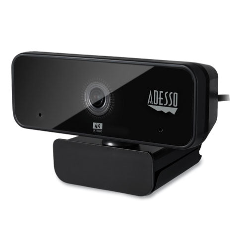 Image of Adesso Cybertrack H6 4k Usb Fixed Focus Webcam With Microphone, 3840 Pixels X 2160 Pixels, 8 Mpixels, Black