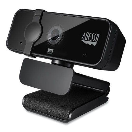 Image of Adesso Cybertrack H6 4k Usb Fixed Focus Webcam With Microphone, 3840 Pixels X 2160 Pixels, 8 Mpixels, Black