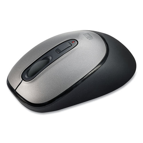 Image of Adesso Imouse A10 Antimicrobial Wireless Mouse, 2.4 Ghz Frequency/30 Ft Wireless Range, Left/right Hand Use, Black/silver
