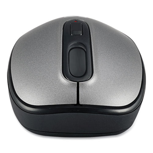 Image of Adesso Imouse A10 Antimicrobial Wireless Mouse, 2.4 Ghz Frequency/30 Ft Wireless Range, Left/right Hand Use, Black/silver