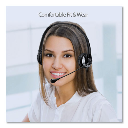Image of Adesso Xtream P2 Binaural Over The Head Headset with Microphone, Black