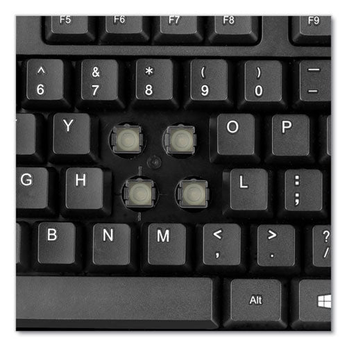 Image of Adesso Wkb-1320cb Antimicrobial Wireless Desktop Keyboard And Mouse, 2.4 Ghz Frequency/30 Ft Wireless Range, Black