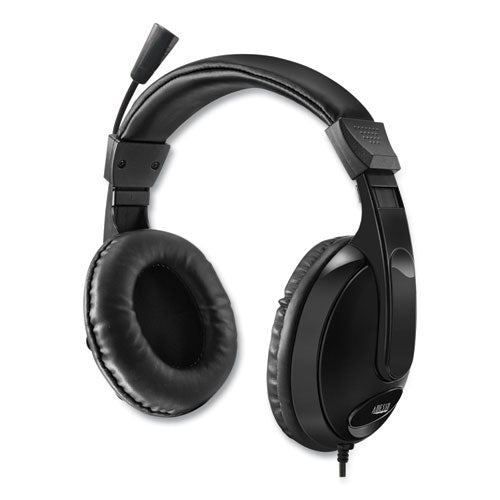 Image of Adesso Xtream H5 Binaural Over The Head Multimedia Headset with Mic, Black