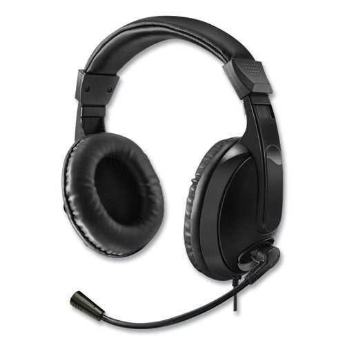 Image of Adesso Xtream H5 Binaural Over The Head Multimedia Headset with Mic, Black