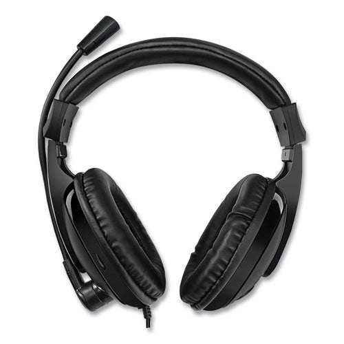 Image of Adesso Xtream H5 Binaural Over The Head Multimedia Headset with Mic, Black