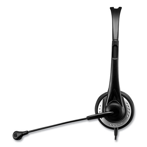 Image of Adesso Xtream P2 Binaural Over The Head Headset with Microphone, Black