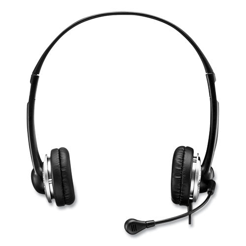 Image of Adesso Xtream P2 Binaural Over The Head Headset with Microphone, Black