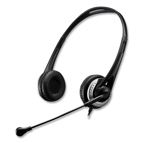 Image of Adesso Xtream P2 Binaural Over The Head Headset with Microphone, Black