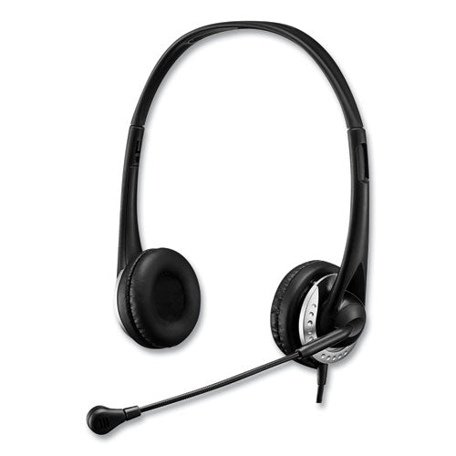 Image of Adesso Xtream P2 Binaural Over The Head Headset with Microphone, Black