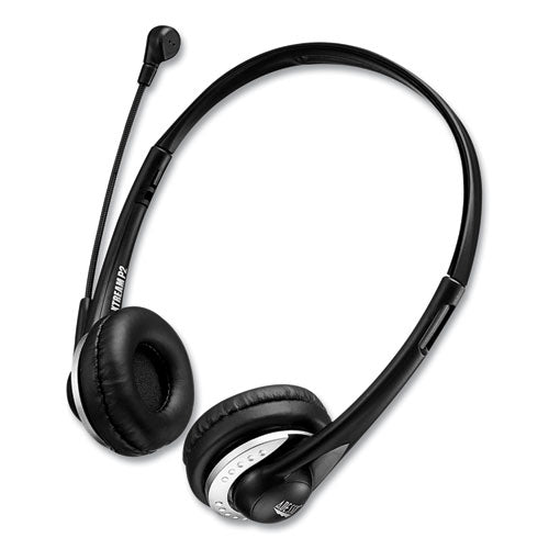 Image of Adesso Xtream P2 Binaural Over The Head Headset with Microphone, Black