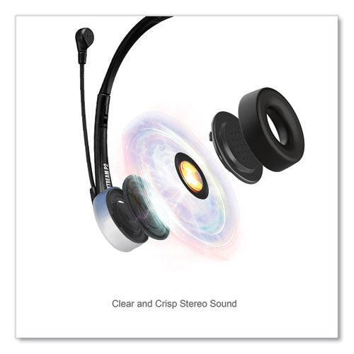 Image of Adesso Xtream P2 Binaural Over The Head Headset with Microphone, Black