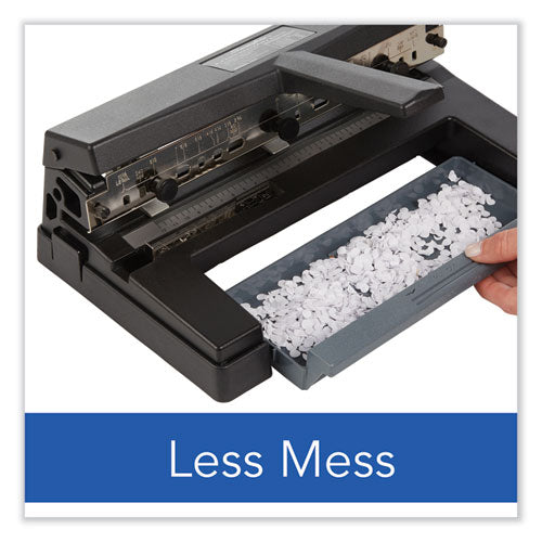 Image of Swingline® 40-Sheet Heavy-Duty Two- To Four-Hole Adjustable Heavy-Duty Paper Punch, 9/32" Holes, Black