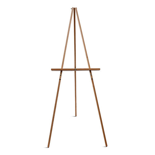 Image of MasterVision® Oak Display Tripod Easel, 60" High, Wood/Brass