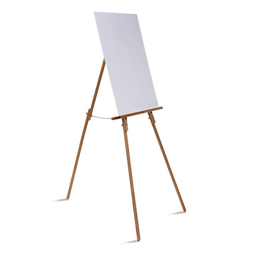Image of MasterVision® Oak Display Tripod Easel, 60" High, Wood/Brass