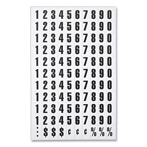 Image of MasterVision® Heavy-Duty Board Magnets, Numbers, 0.75" Tall, Black Characters, 109 Pieces