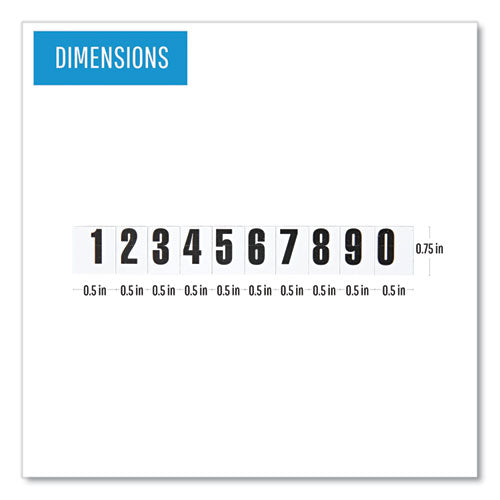 Image of MasterVision® Heavy-Duty Board Magnets, Numbers, 0.75" Tall, Black Characters, 109 Pieces