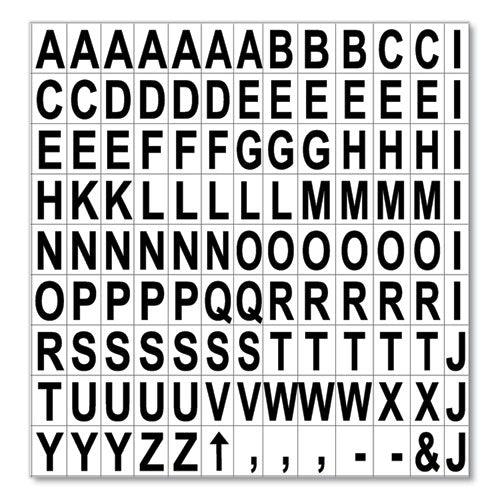 Image of MasterVision® Heavy-Duty Board Magnets, Letters, 0.75" Tall, Black Characters, White Background, 120 Pieces