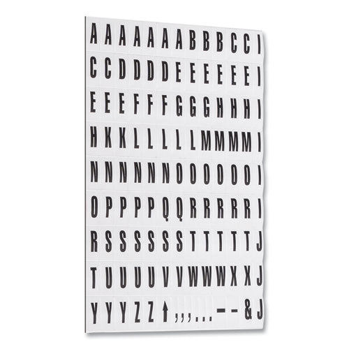 Image of MasterVision® Heavy-Duty Board Magnets, Letters, 0.75" Tall, Black Characters, White Background, 120 Pieces