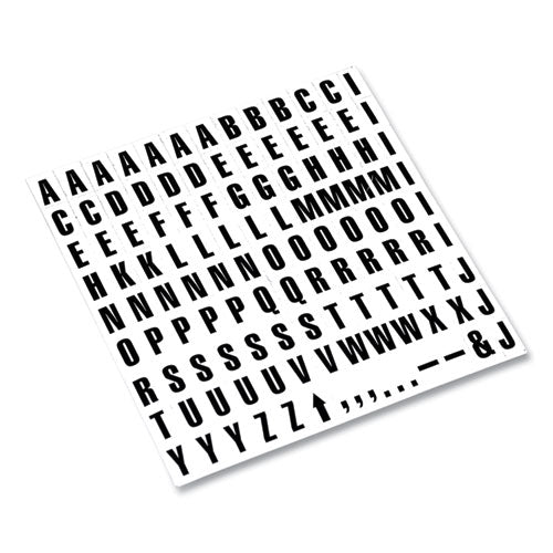 Image of MasterVision® Heavy-Duty Board Magnets, Letters, 0.75" Tall, Black Characters, White Background, 120 Pieces