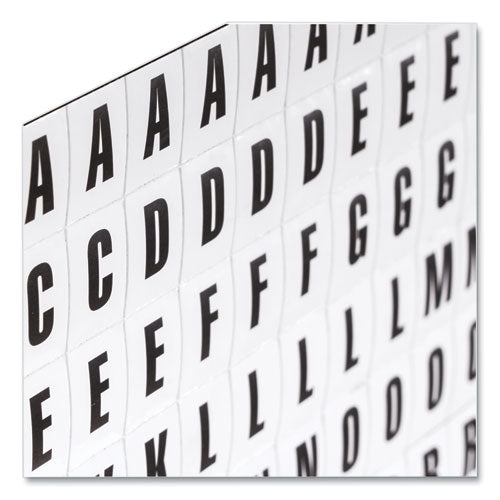 Image of MasterVision® Heavy-Duty Board Magnets, Letters, 0.75" Tall, Black Characters, White Background, 120 Pieces