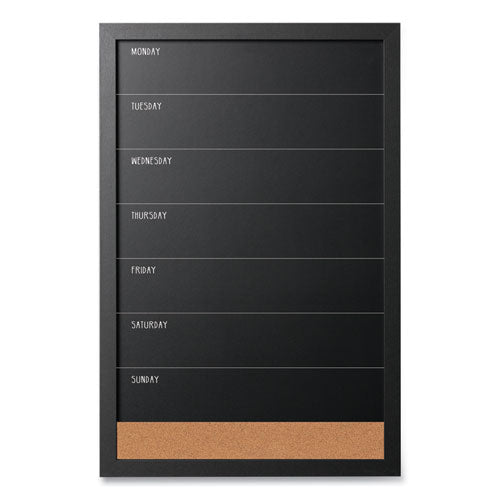 Image of MasterVision® Black/White Message Board Set, (1) Bulletin, (1) Chalk/Bulletin, (1) Dry-Erase/Bulletin, Assorted Sizes, Assorted Colors