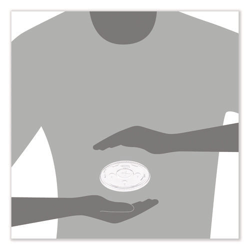 Image of SOLO® Straw-Slot Cold Cup Lids, Fits 30 oz to 32 oz Cold Cups, Plastic, Clear, 50/Sleeve, 20 Sleeves/Carton