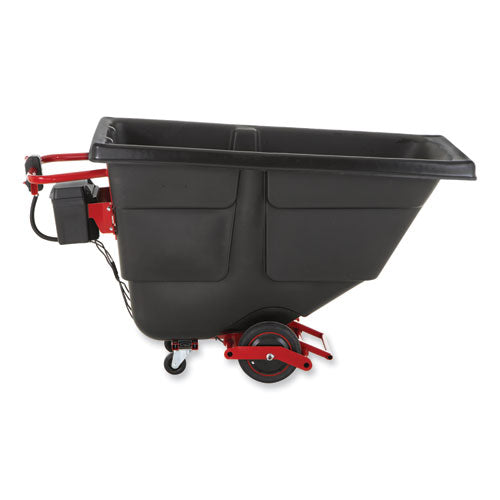 Image of Rubbermaid® Commercial 1 cu yd Motorized Roto Tilt Truck, 1,000 lb Capacity, Black