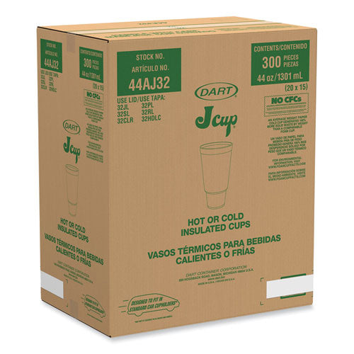 Image of Dart® Horizon Hot/Cold Foam Drinking Cups, 44 oz, White/Ocean Blue, 15/Bag, 20 Bags/Carton