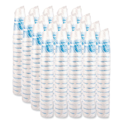 Image of Dart® Horizon Hot/Cold Foam Drinking Cups, 44 oz, White/Ocean Blue, 15/Bag, 20 Bags/Carton