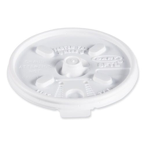 Image of Dart® Lift n' Lock Plastic Hot Cup Lids, Fits 8 oz Hot Cups, White, 1,000/Carton