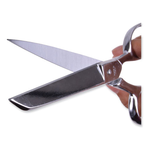 Image of Clauss® Hot Forged Carbon Steel Shears, 8" Long, 3.88" Cut Length, Straight Nickel Handle