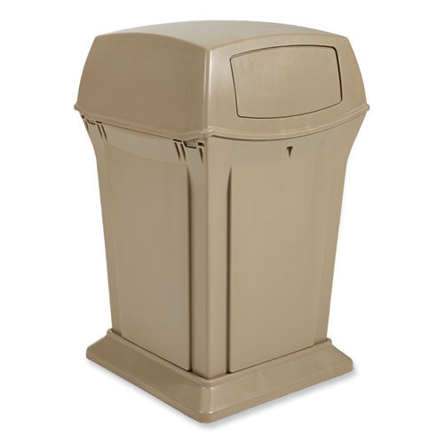 Image of Rubbermaid® Commercial Ranger Fire-Safe Container, Two Doors, 45 gal, Structural Foam, Beige