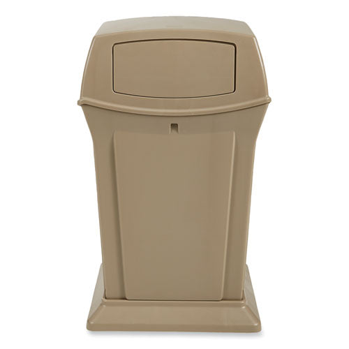 Image of Rubbermaid® Commercial Ranger Fire-Safe Container, Two Doors, 45 gal, Structural Foam, Beige