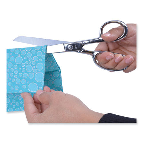 Image of Clauss® Hot Forged Carbon Steel Shears, 8" Long, 3.88" Cut Length, Straight Nickel Handle