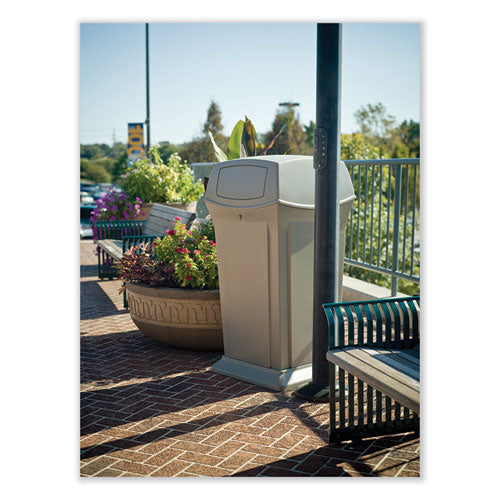 Image of Rubbermaid® Commercial Ranger Fire-Safe Container, 35 gal, Structural Foam, Beige