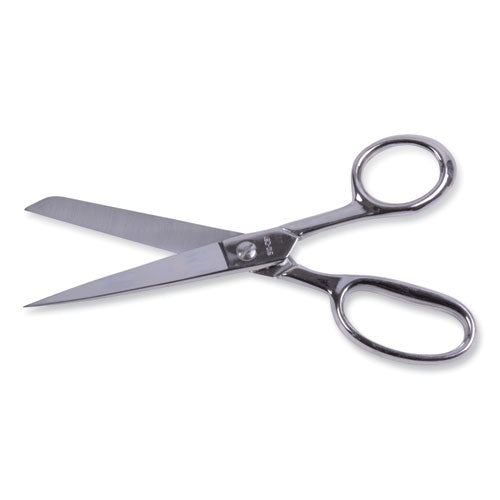 Image of Clauss® Hot Forged Carbon Steel Shears, 8" Long, 3.88" Cut Length, Straight Nickel Handle