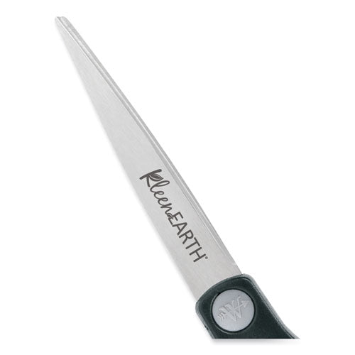 Image of Westcott® KleenEarth Soft Handle Scissors, 8" Long, 3.25" Cut Length, Straight Black/Gray Handle
