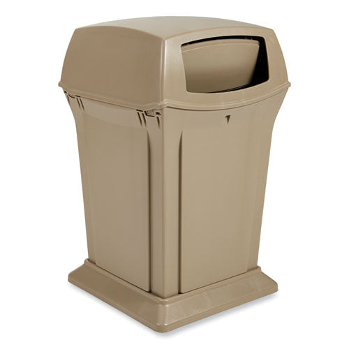 Image of Rubbermaid® Commercial Ranger Fire-Safe Container, Two Doors, 45 gal, Structural Foam, Beige