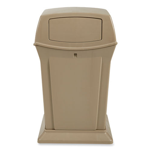 Image of Rubbermaid® Commercial Ranger Fire-Safe Container, 35 gal, Structural Foam, Beige