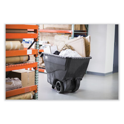 Image of Rubbermaid® Commercial 0.75 cu yd Structural Foam Tilt Truck, 600 lb Capacity, Black