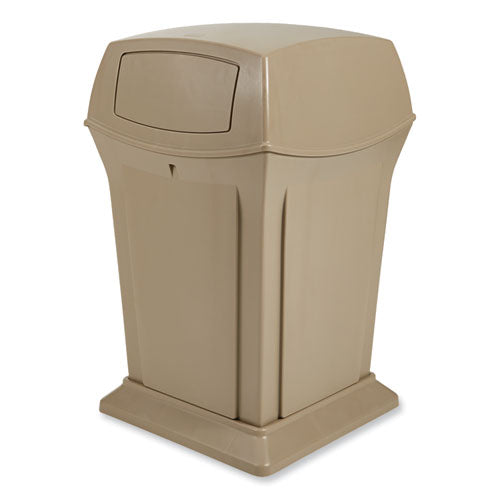 Image of Rubbermaid® Commercial Ranger Fire-Safe Container, Two Doors, 45 gal, Structural Foam, Beige