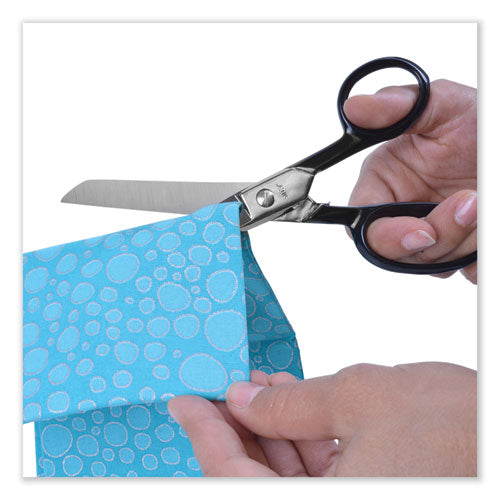 Image of Clauss® Hot Forged Carbon Steel Shears, 7" Long, 3.13" Cut Length, Straight Black Handle