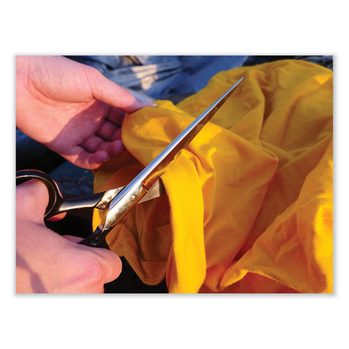 Image of Clauss® Hot Forged Carbon Steel Shears, 9" Long, 4.5" Cut Length, Straight Black Handle