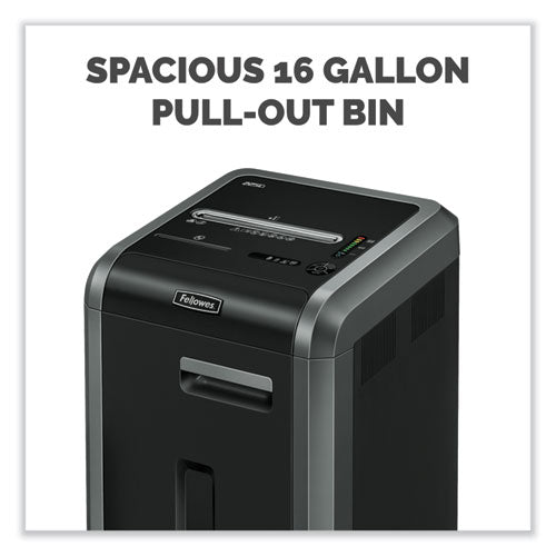 Image of Fellowes® Powershred 225ci 100% Jam Proof Cross-Cut Shredder, 22 Manual Sheet Capacity